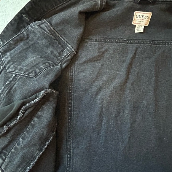 GUESS Women's Charcoal Denim Jacket - Picture 6 of 8